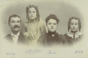 Samuel "Wiley" Wattenburger-- Harriet Elizabeth Wood with Two Daughters